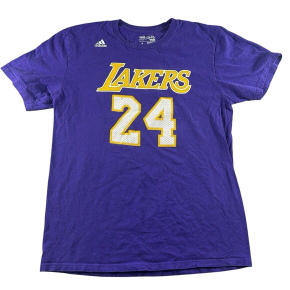 Kobe Bryant Los Angeles Lakers Men’s Large Adidas Jersey Shirt #24 The Go-To Tee - Picture 2 of 8